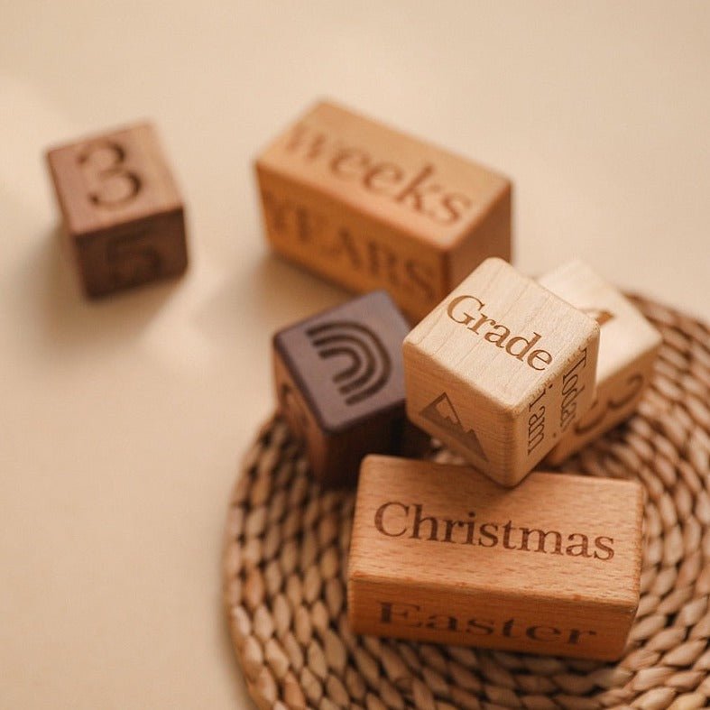 Montessori Wood Stacking Milestone Blocks - Oliver & Company Montessori Toys