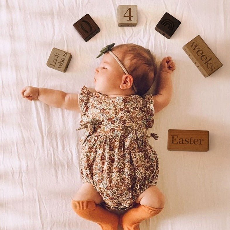 Montessori Wood Stacking Milestone Blocks - Oliver & Company Montessori Toys