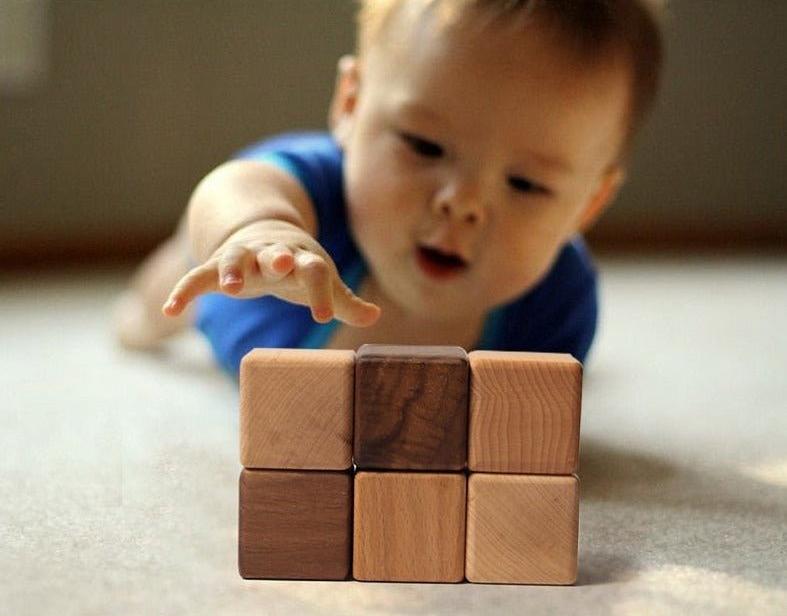 Montessori Wood Stacking Milestone Blocks - Oliver & Company Montessori Toys