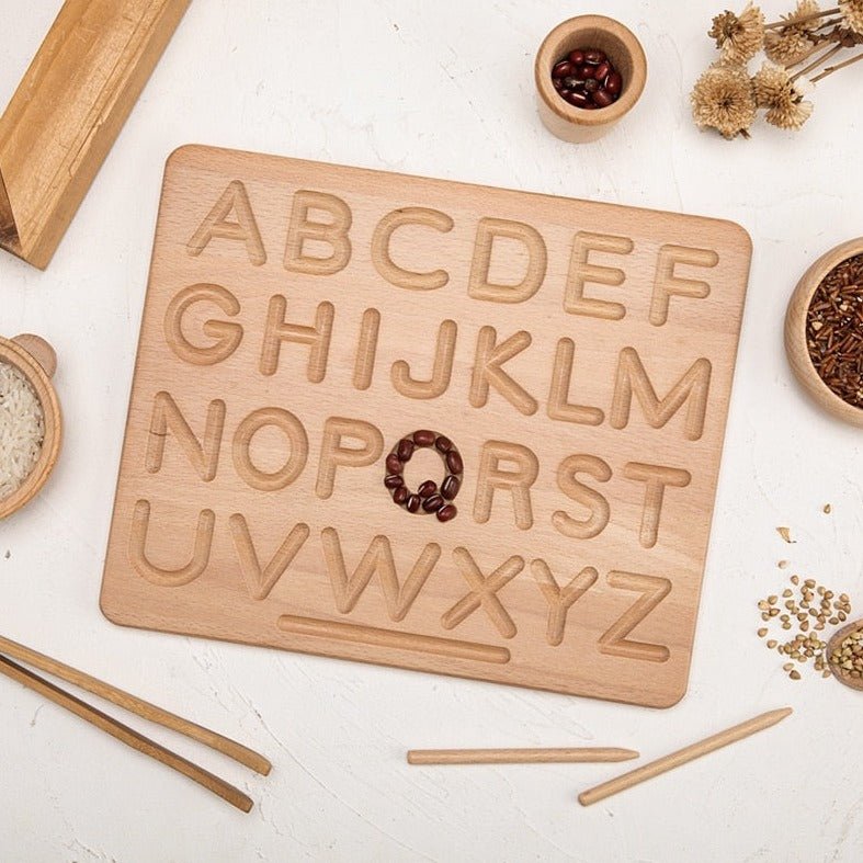 Montessori Wooden Alphabet and Number Boards - Oliver & Company Montessori Toys