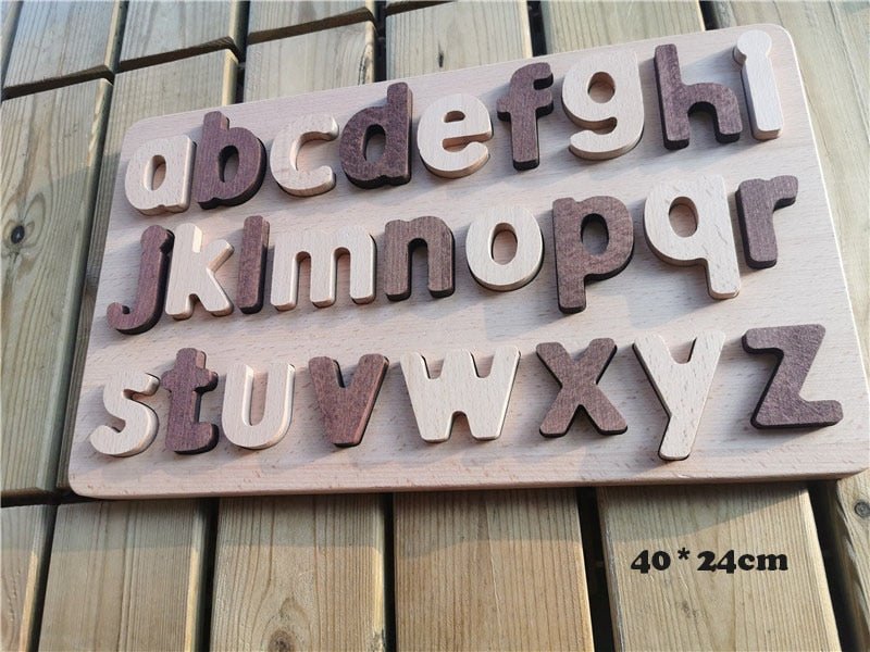 Montessori Wooden Alphabet and Number Boards - Oliver & Company Montessori Toys