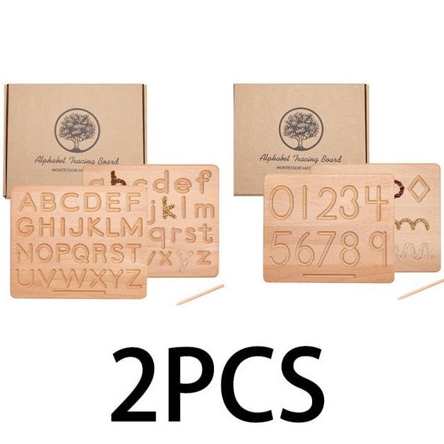 Montessori Wooden Alphabet and Number Boards - Oliver & Company Montessori Toys