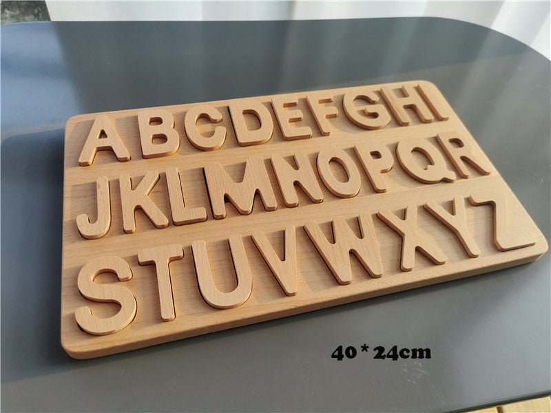 Montessori Wooden Alphabet and Number Boards - Oliver & Company Montessori Toys