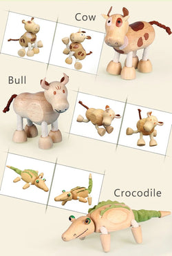 Montessori Wooden Animal Dolls - Oliver & Company Montessori Toys