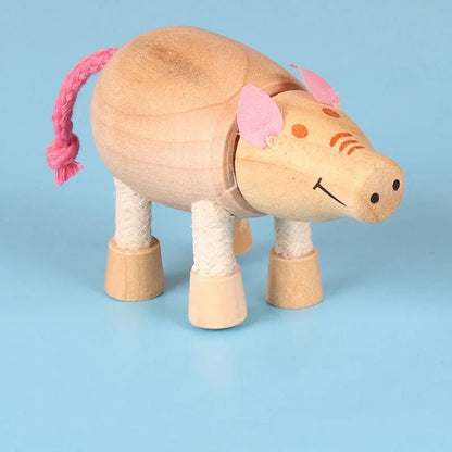 Montessori Wooden Animal Dolls - Oliver & Company Montessori Toys