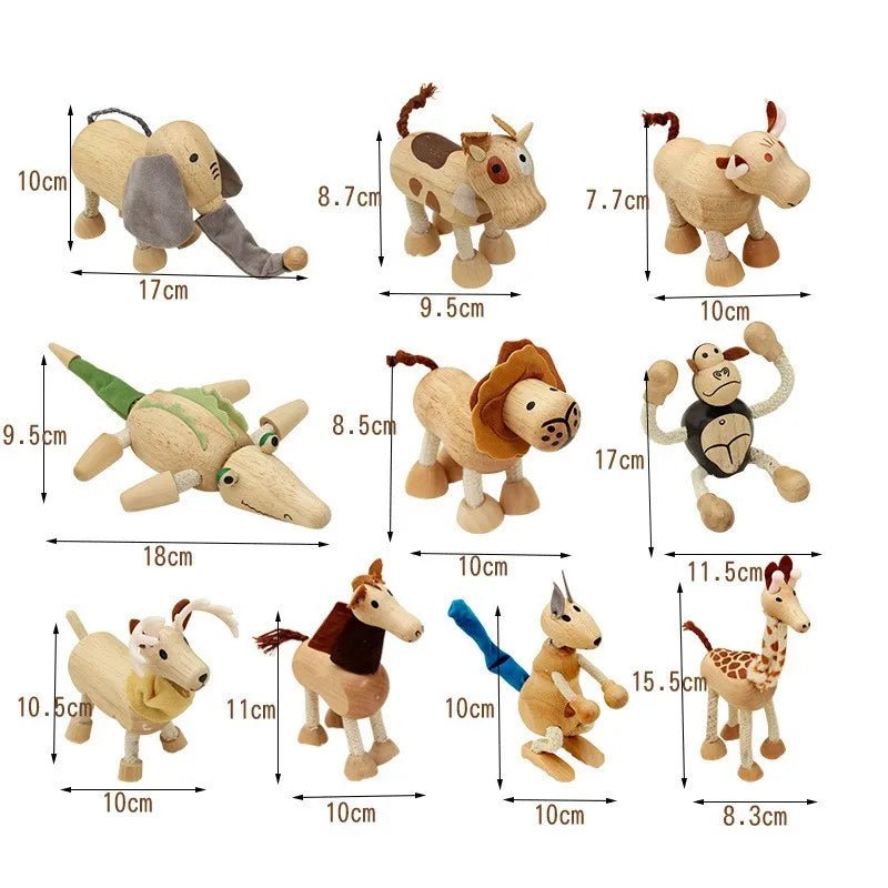 Montessori Wooden Animal Dolls - Oliver & Company Montessori Toys
