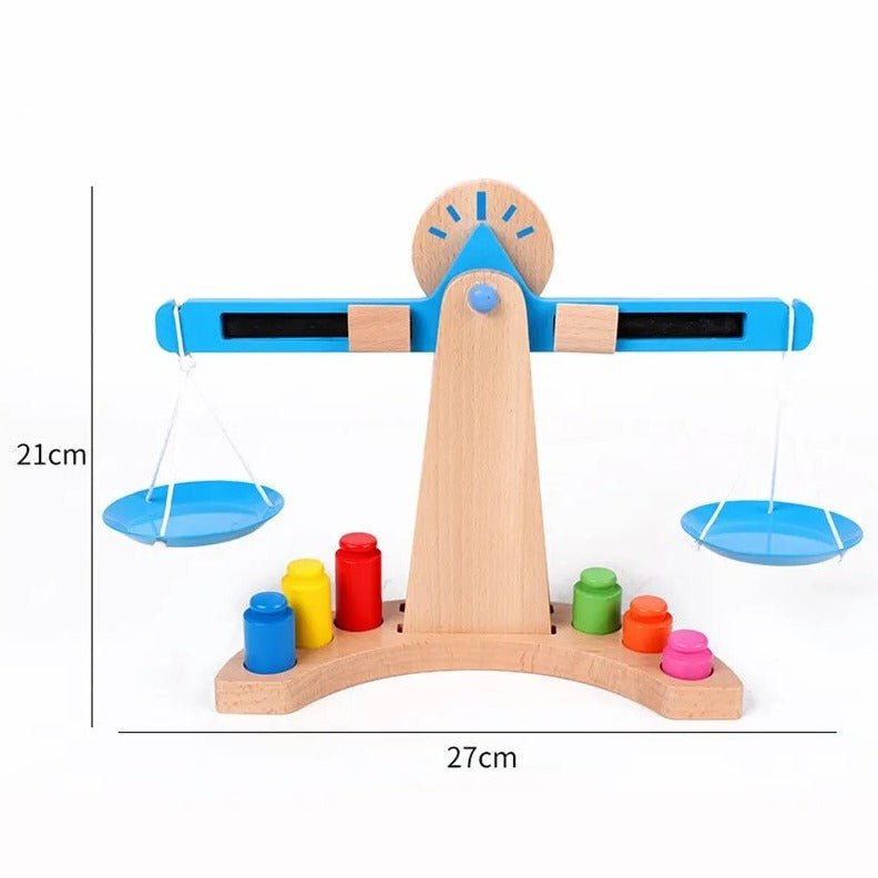 Montessori Wooden Balance Beam Scale Toy - Oliver & Company Montessori Toys