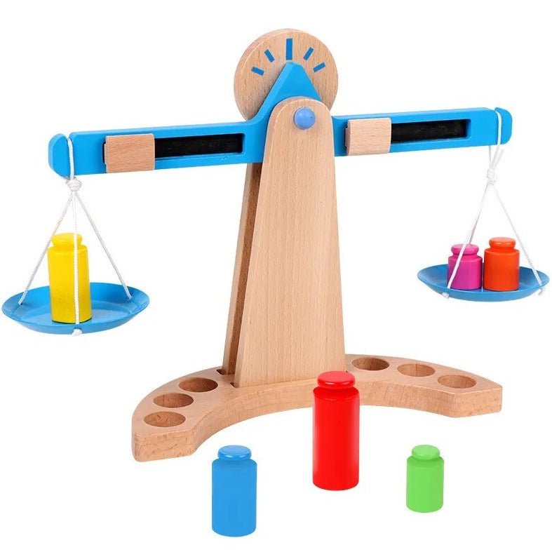 Montessori Wooden Balance Beam Scale Toy - Oliver & Company Montessori Toys