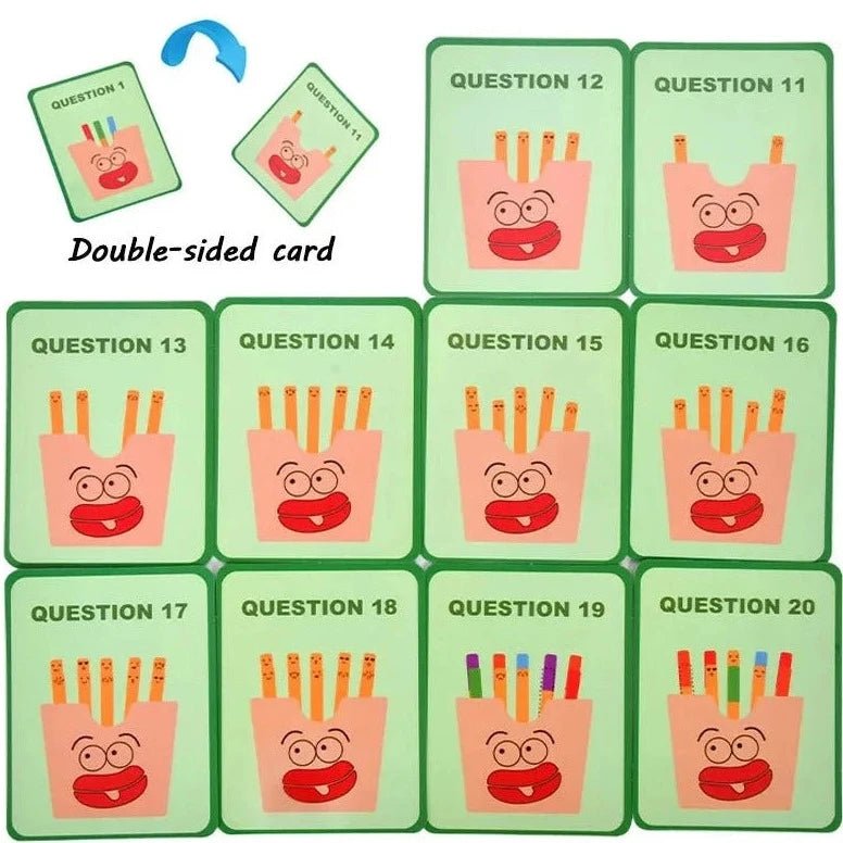 Montessori Wooden Burger & Fries Stacking Game - Oliver & Company Montessori Toys