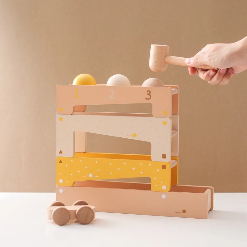 Montessori Wooden Car Track Toy - Oliver & Company Montessori Toys