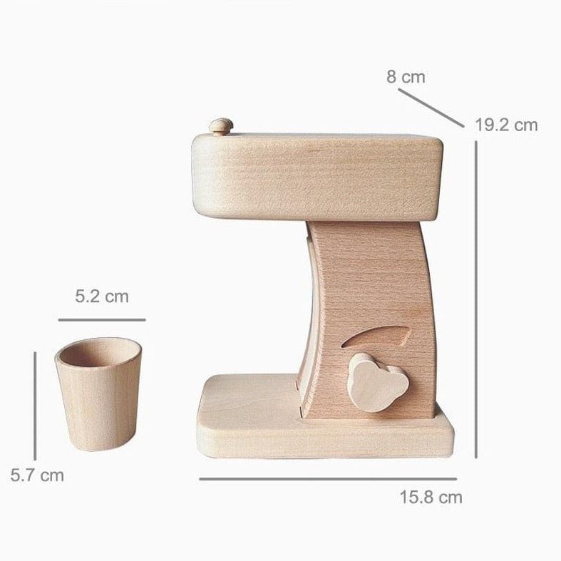 Montessori Wooden Coffee Machine - Oliver & Company Montessori Toys