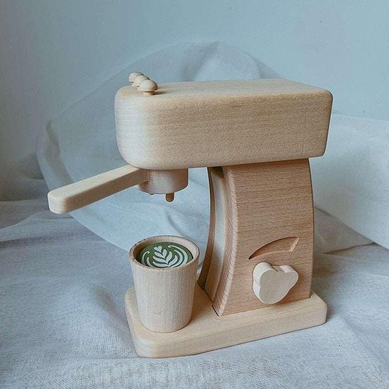 Montessori Wooden Coffee Machine - Oliver & Company Montessori Toys