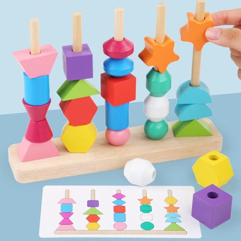 Montessori Wooden Color Shape Matching Game - Oliver & Company Montessori Toys