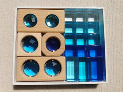 Montessori Wooden Cubes with Acrylic Gems - Oliver & Company Montessori Toys