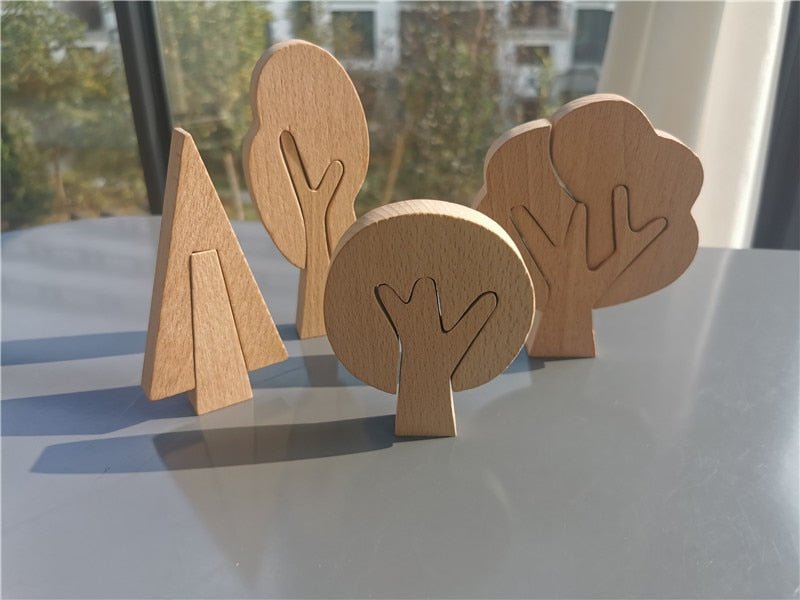 Montessori Wooden Forest Tree Puzzles - Oliver & Company Montessori Toys