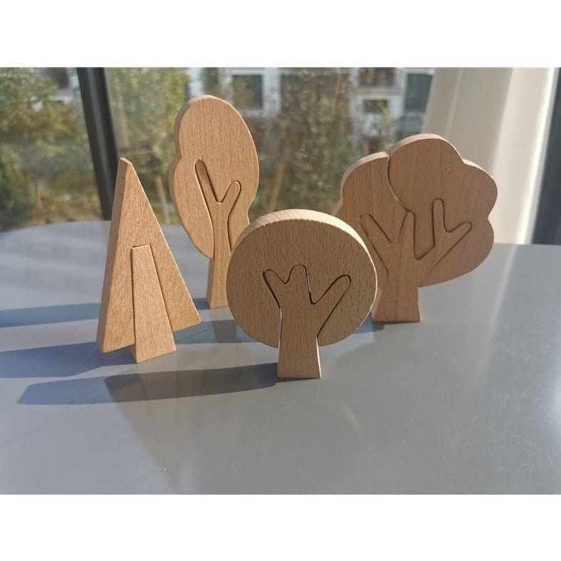 Montessori Wooden Forest Tree Puzzles - Oliver & Company Montessori Toys