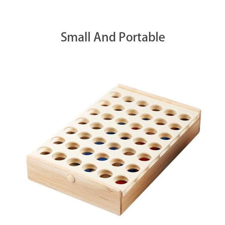 Montessori Wooden Four In A Row Classic Family Game - Oliver & Company Montessori Toys