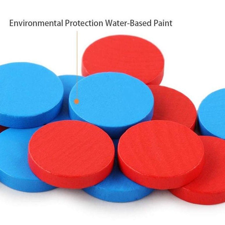 Montessori Wooden Four In A Row Classic Family Game - Oliver & Company Montessori Toys