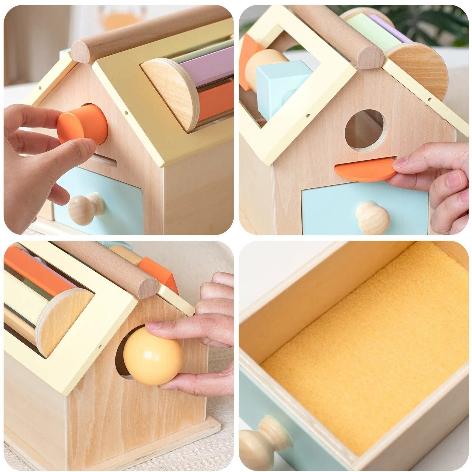 Montessori Wooden House Permanence Box - Oliver & Company Montessori Toys
