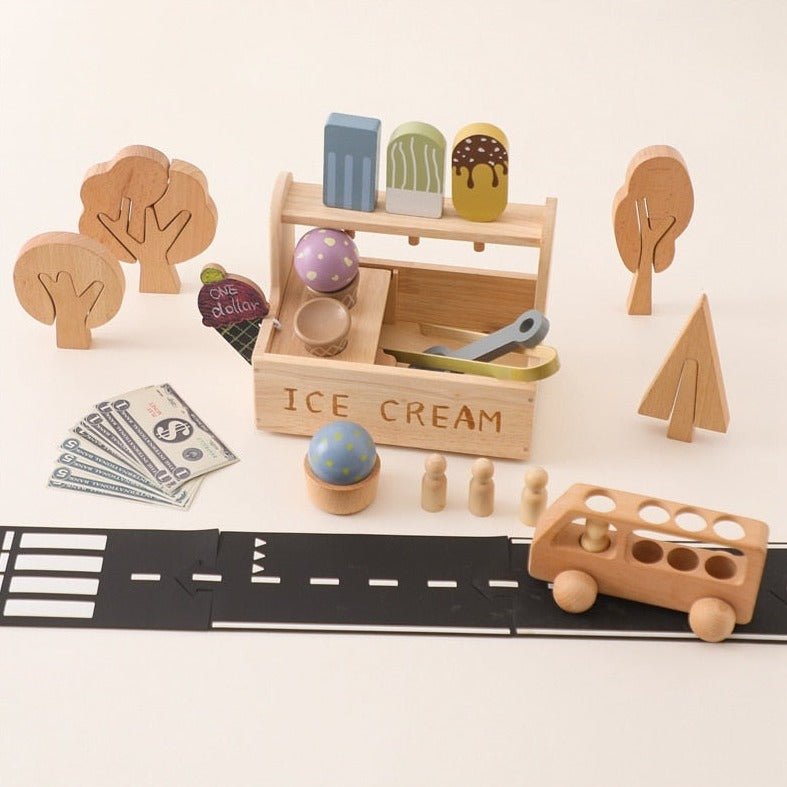 Montessori Wooden Ice Cream Toy - Oliver & Company Montessori Toys