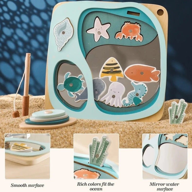 Montessori Wooden Magnetic Fishing Toy - Oliver & Company Montessori Toys