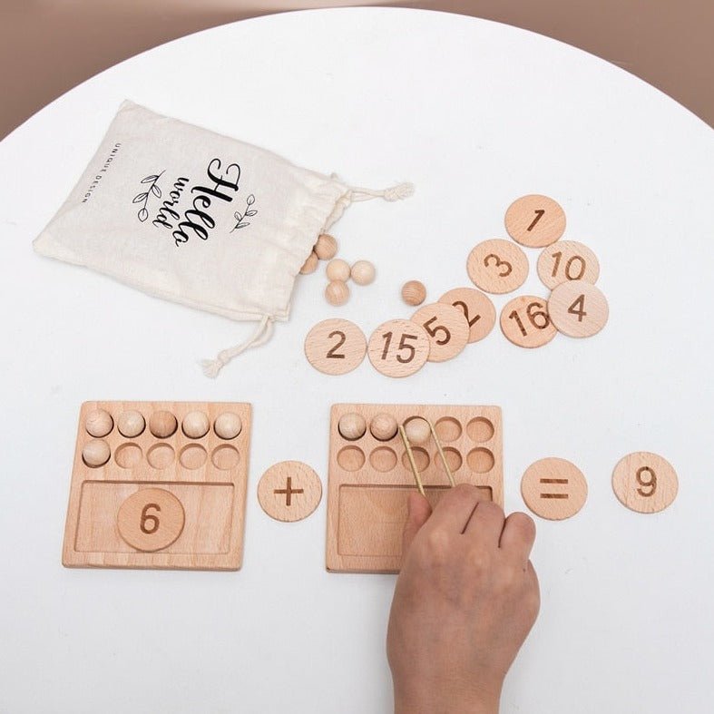 Montessori Wooden Mini Arithmetic Board - Oliver & Company Montessori Toys