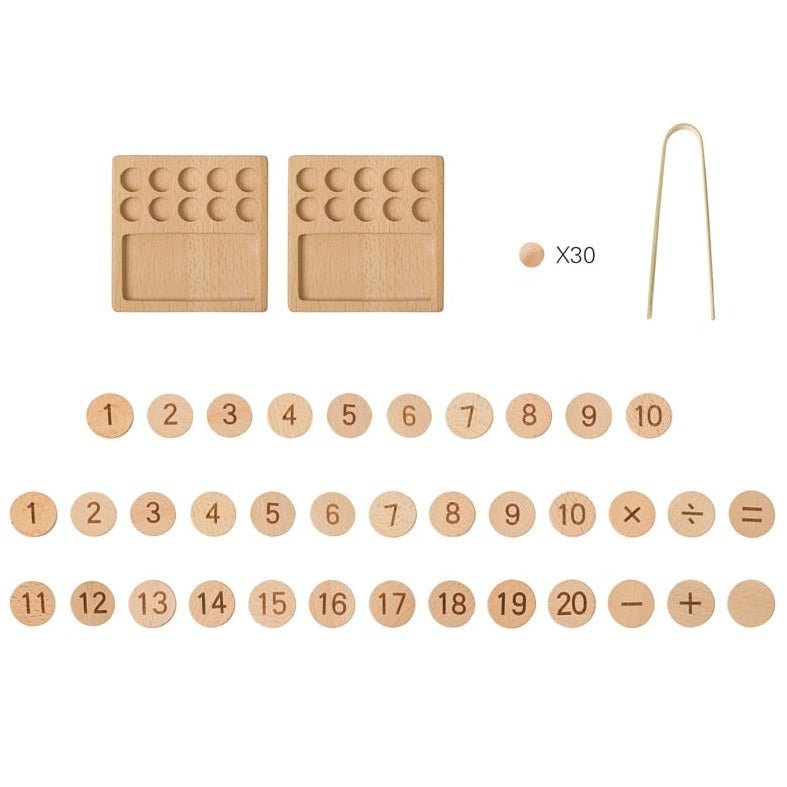 Montessori Wooden Mini Arithmetic Board - Oliver & Company Montessori Toys