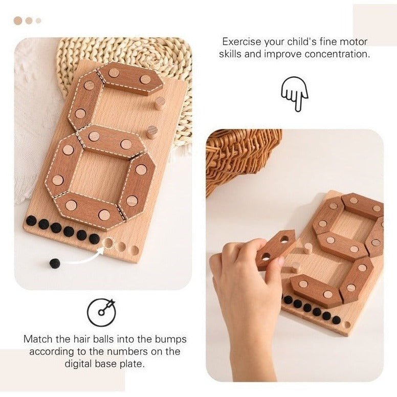 Montessori Wooden Number Board - Oliver & Company Montessori Toys