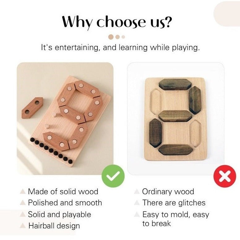 Montessori Wooden Number Board - Oliver & Company Montessori Toys