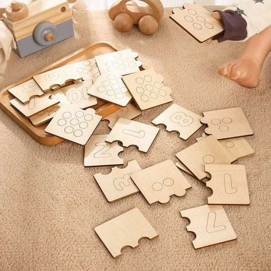 Montessori Wooden Numbers Puzzle - Oliver & Company Montessori Toys