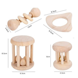 Montessori Wooden Rattle Toys - Oliver & Company Montessori Toys