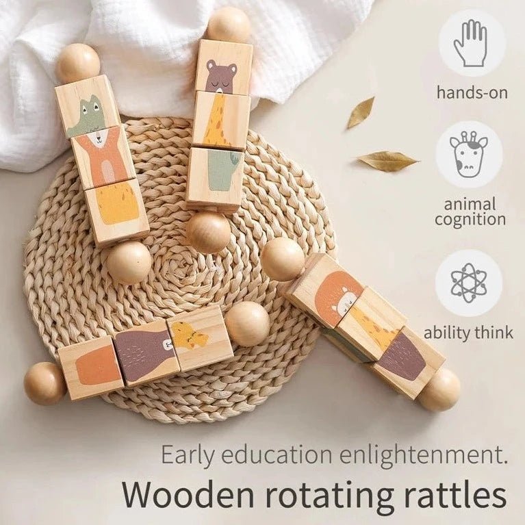 Montessori Wooden Rotating Animal Puzzle - Oliver & Company Montessori Toys