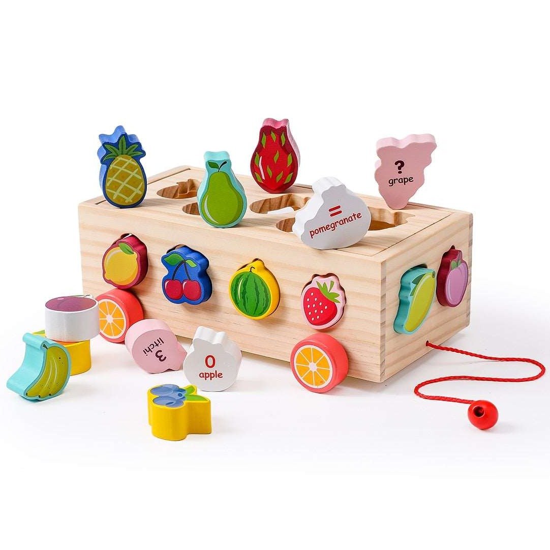 Montessori Wooden Shape Sorter Trailor - Oliver & Company Montessori Toys