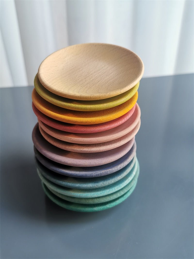 Montessori Wooden Sorting Set: Bowls, Dishes, Balls, Acorns, and Peg Dolls - Oliver & Company Montessori Toys
