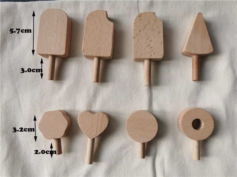 "Montessori Wooden Toys: Sorting Cups, Popsicles, Waffles, Cake, Magnifier - Oliver & Company Montessori Toys
