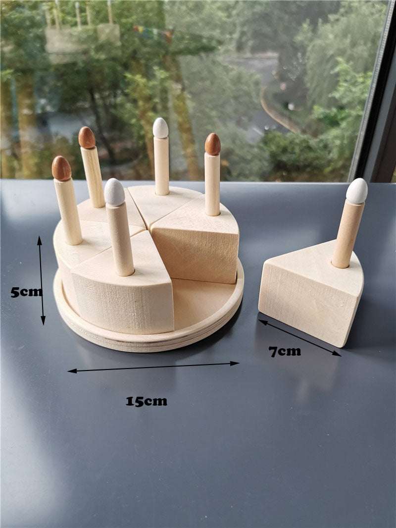 "Montessori Wooden Toys: Sorting Cups, Popsicles, Waffles, Cake, Magnifier - Oliver & Company Montessori Toys