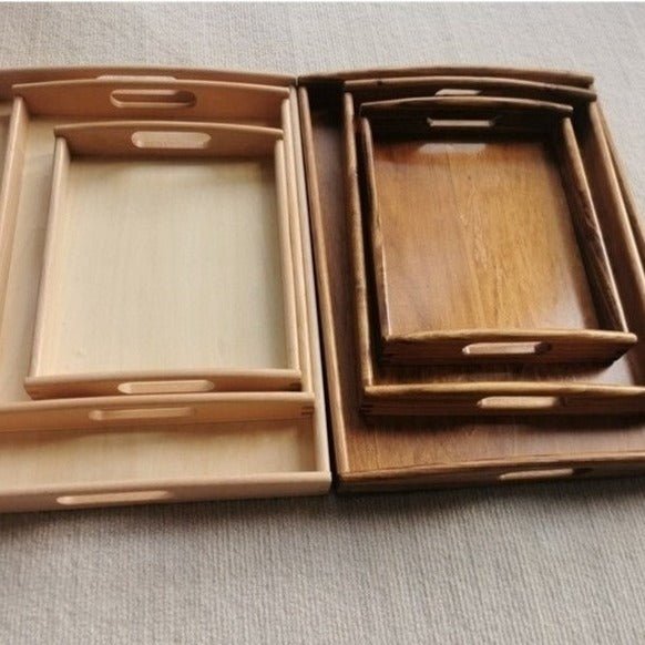 Montessori Wooden Trays with Handle for Sensory Toys - Oliver & Company Montessori Toys