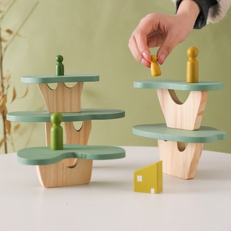 Montessori Wooden Tree Stacking Block Toys - Oliver & Company Montessori Toys