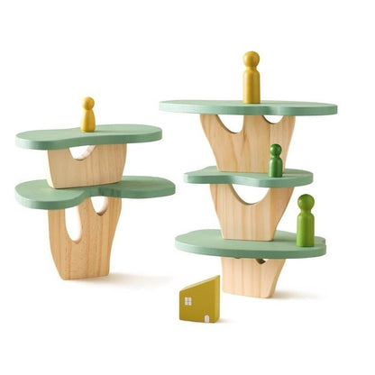 Montessori Wooden Tree Stacking Block Toys - Oliver & Company Montessori Toys