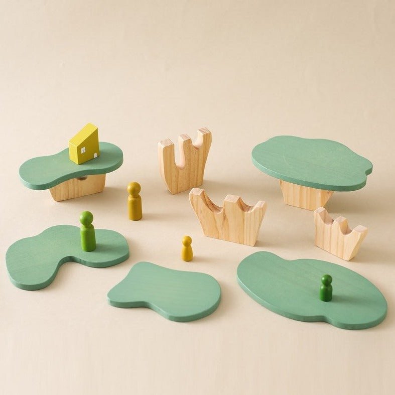 Montessori Wooden Tree Stacking Block Toys - Oliver & Company Montessori Toys