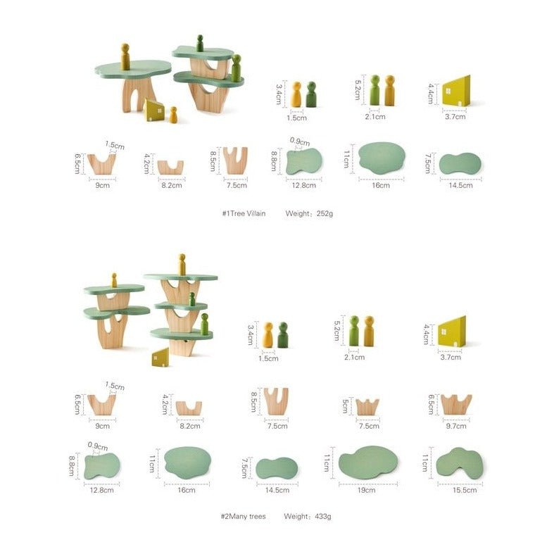 Montessori Wooden Tree Stacking Block Toys - Oliver & Company Montessori Toys