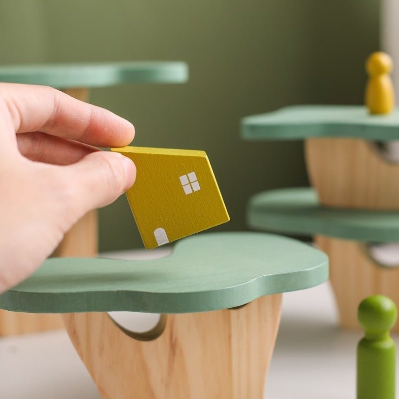 Montessori Wooden Tree Stacking Block Toys - Oliver & Company Montessori Toys