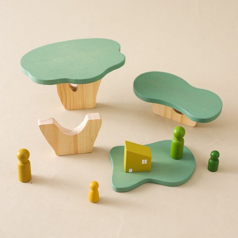 Montessori Wooden Tree Stacking Block Toys - Oliver & Company Montessori Toys
