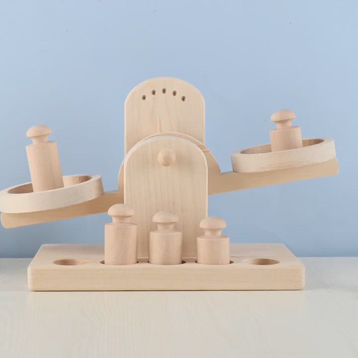 Wooden Balance Scale Toy | Oliver Montessori Toys