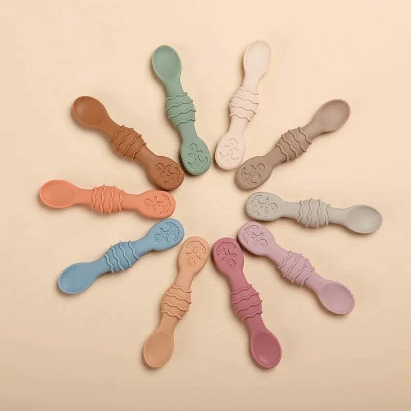 Soft-Touch Baby Silicone Spoons - Oliver & Company Montessori Toys