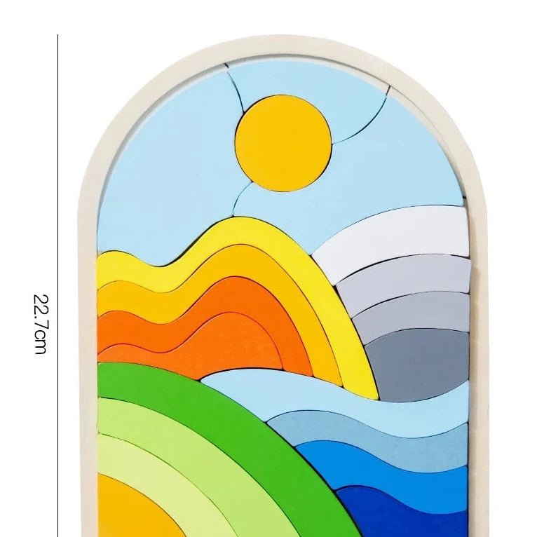 Sunny Shapes Wooden Puzzles - Oliver & Company Montessori Toys