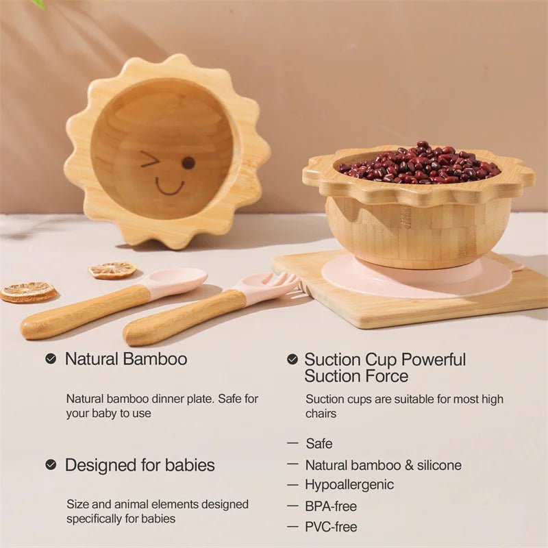 Sunny Sun Baby Wooden Tableware Set - Oliver & Company Montessori Toys