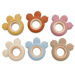 Wood and Silicone Teethers for Baby - Oliver & Company Montessori Toys