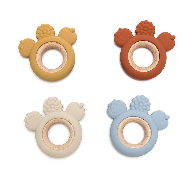 Wood and Silicone Teethers for Baby - Oliver & Company Montessori Toys