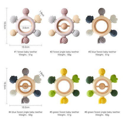 Wooden Baby Forest Teethers - Oliver & Company Montessori Toys